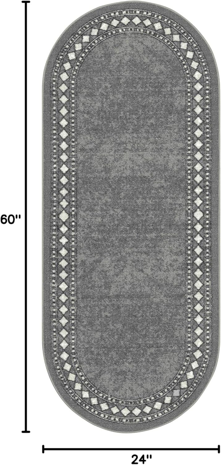 Alfombras Modern Bordered 2×5 Nonskid nonslip Low Profile Pile Rubber Backing