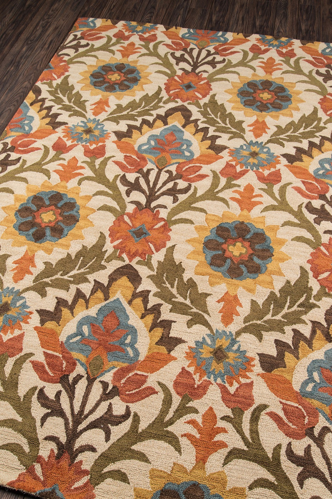 Arts & Crafts William Morris Style Hand Hooked Wool Area Rug **FREE SHIPPING**