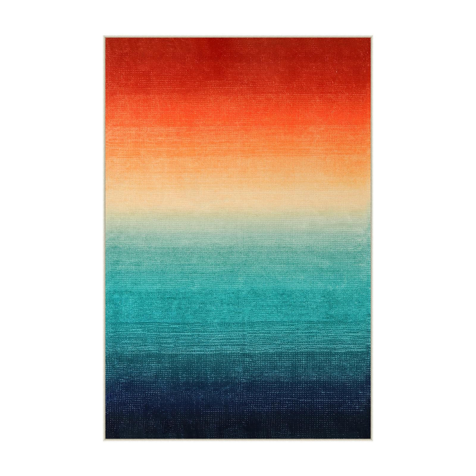 Wonnitar Colorful Small Christmas Rug Washable 2X3 Rainbow Bathroom Rugs Modern