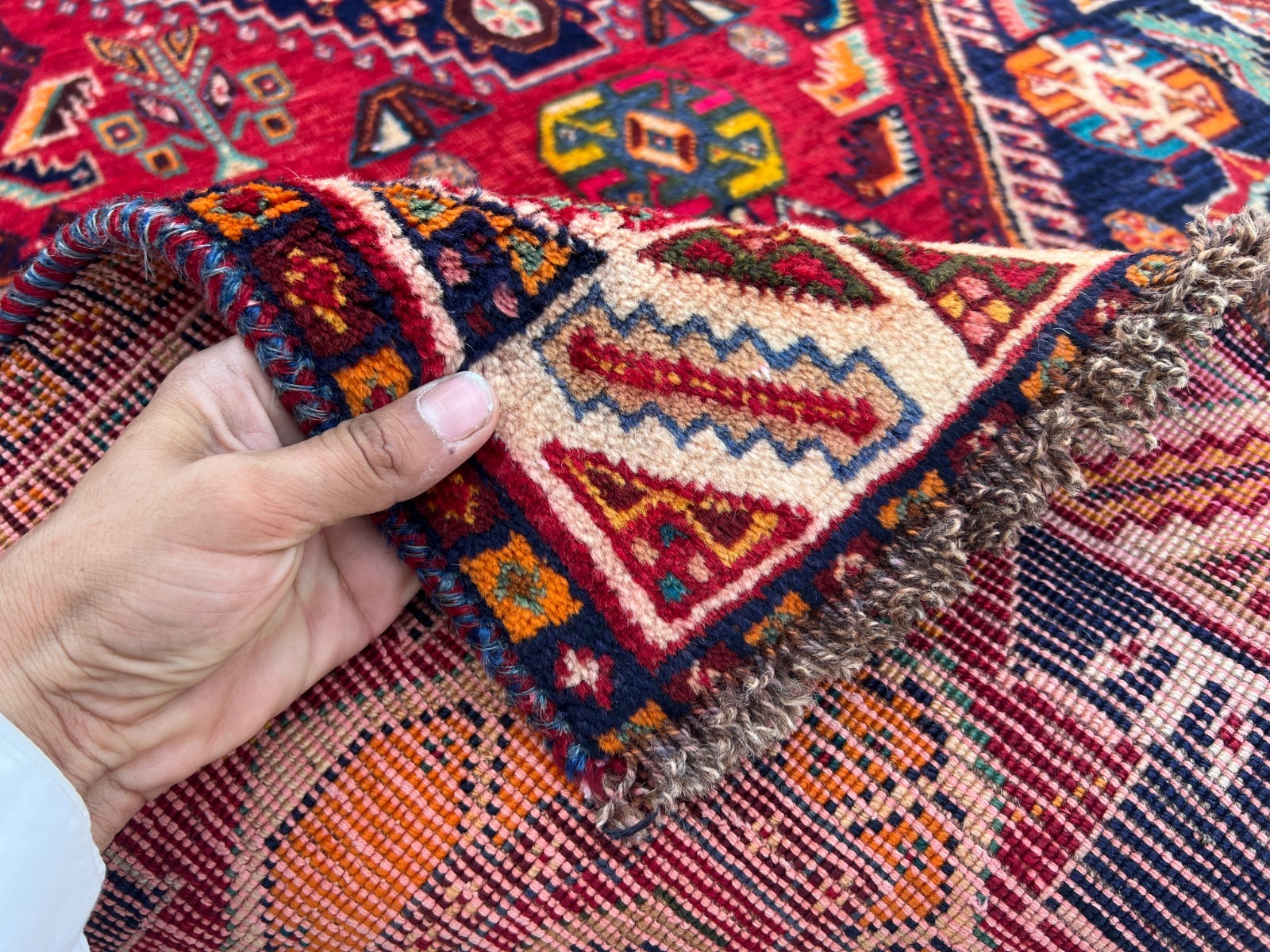 3’4″x6’4″ Ft Vintage Afghan Baluchi Hand Knotted Wool Geometric Area Rug
