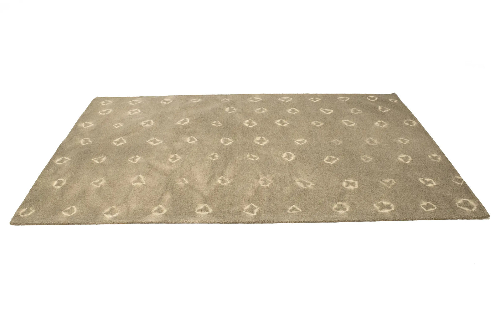 5X8 Abstract Beige/Khaki Tie-Dye Contemporary Modern Rug Hand-Tufted Carpet