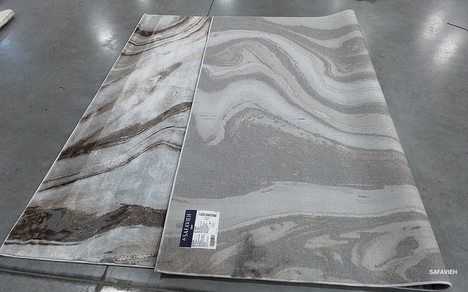 GOLD / GREY 6′-7″ x 9′-0″ Back Stain Rug, Reduced Price 1172800537 CFT819D-6