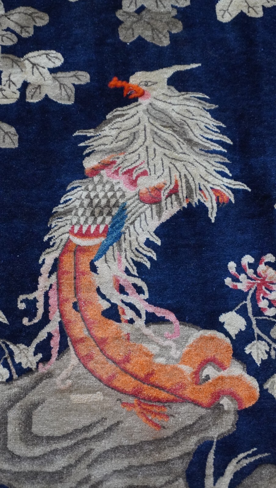 4’x6′ Antique Chinese Peking Phoenix Birds Tree Hand Knotted Wool Oriental Rug