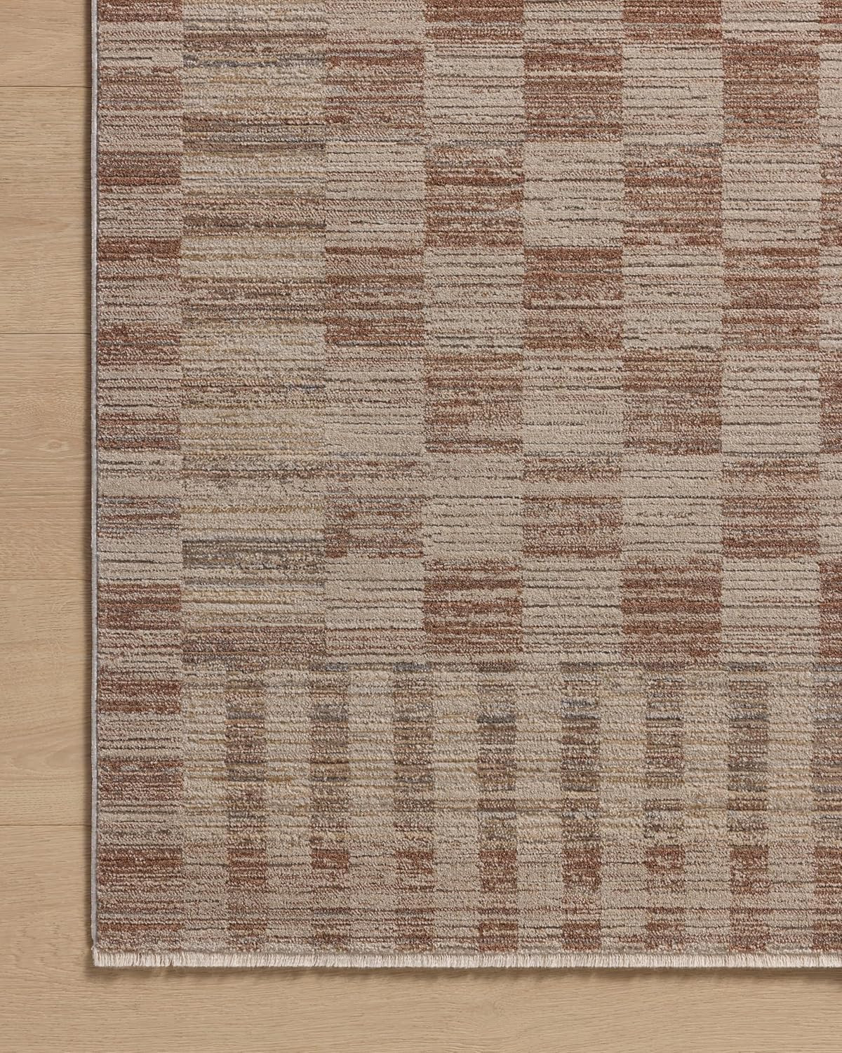 Loloi Cali Collection CIL-06 Brick/Natural 6’7″ x 9’2″ Area Rug