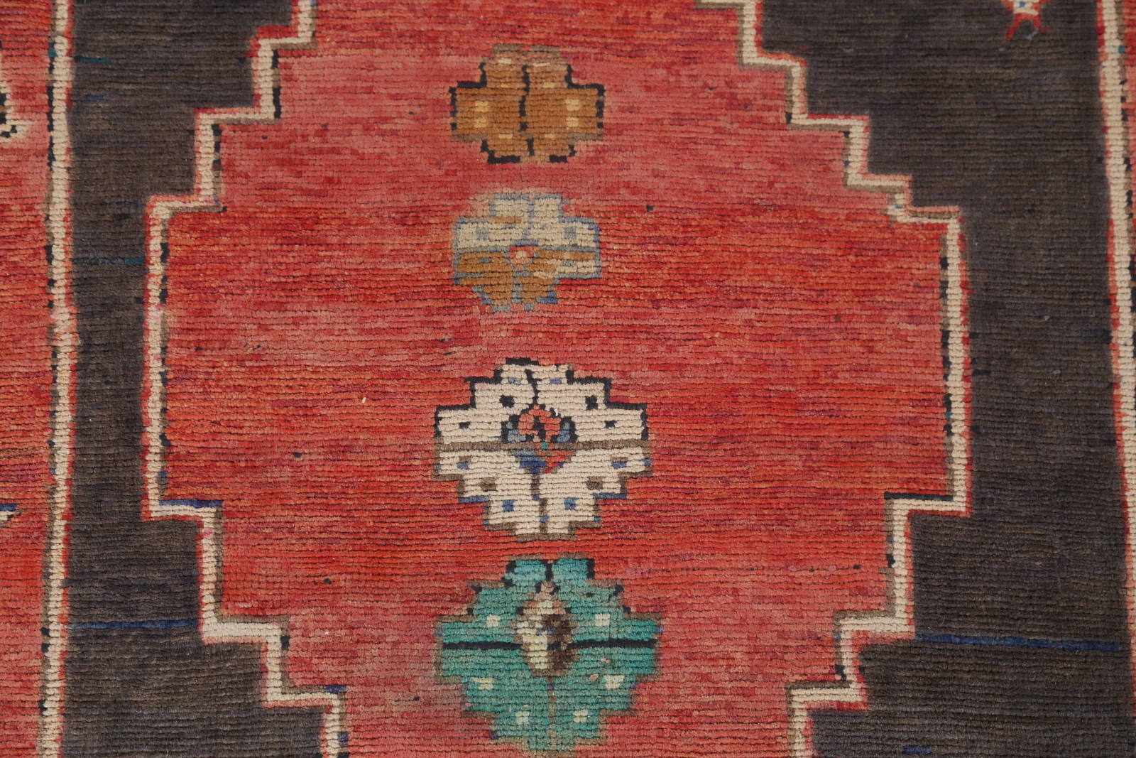Geometric Tribal Traditional Rug 4×8 ft Handmade Wool Vintage Nomadic Carpet