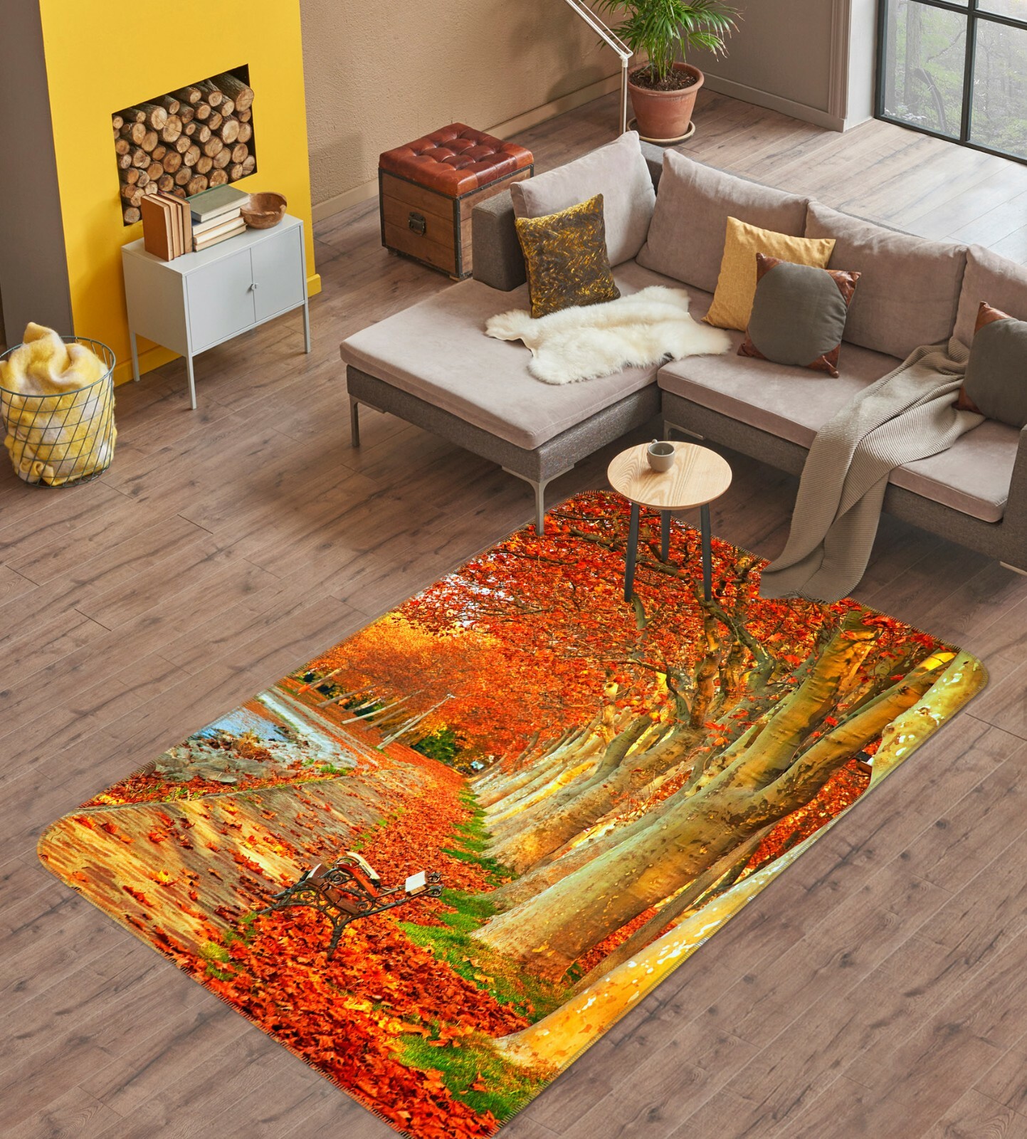 3D Maple Leaf ZHUA3641 Game Non Slip Rug Mat Photo Carpet Zoe