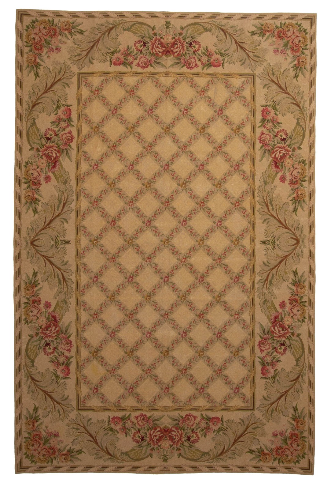 Vintage Hand Woven Area Rug 5’10” x 8’11” Traditional Wool Oriental Carpet