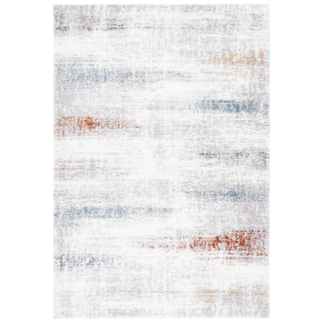 SAFAVIEH Berber Shag BER581A Blue Rust / Ivory Rug