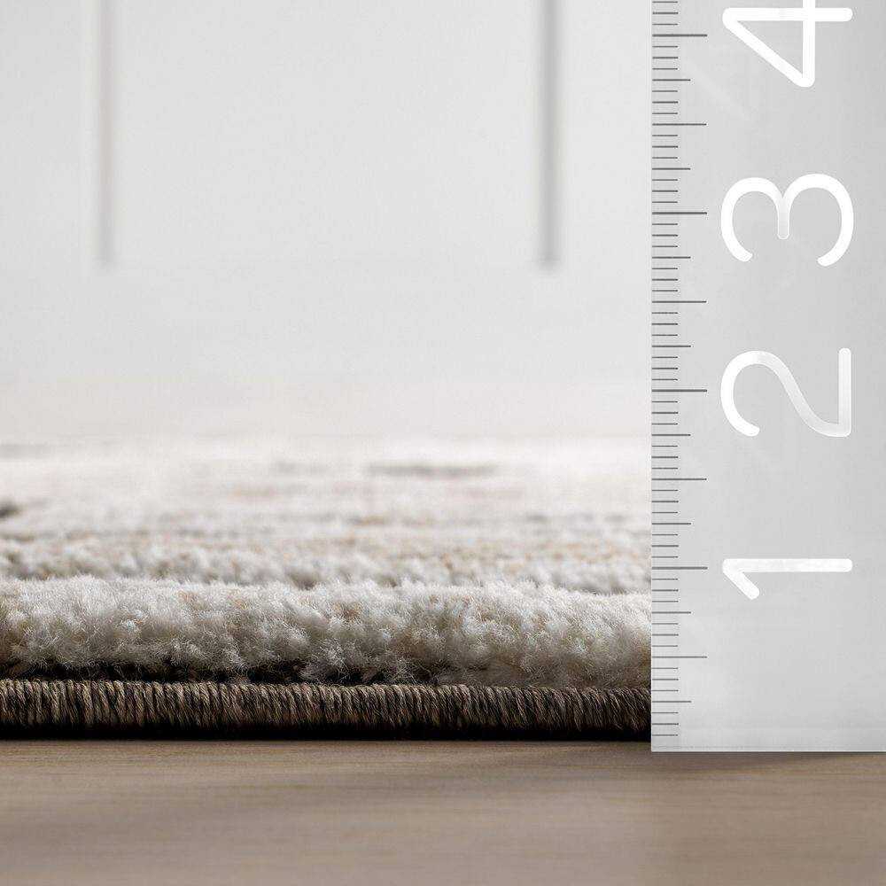 Gatsby Southwestern Tasseled Brown 5 Ft. X 8 Ft. Indoor/Outdoor Patio Area Rug