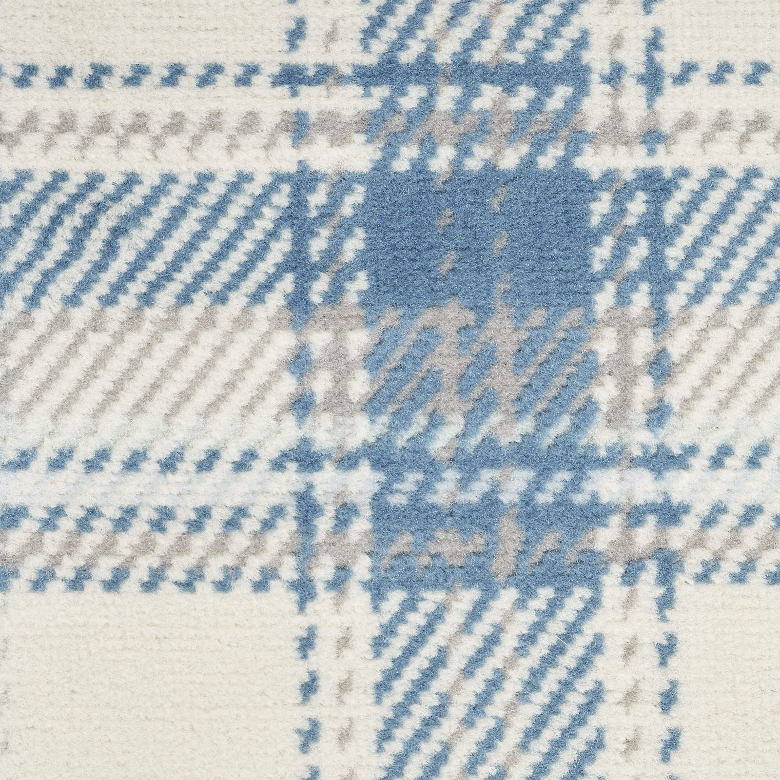 Nourison Home Grafix Ivory Blue 23 X 76 Area Rug – Non Shedding Bed Room