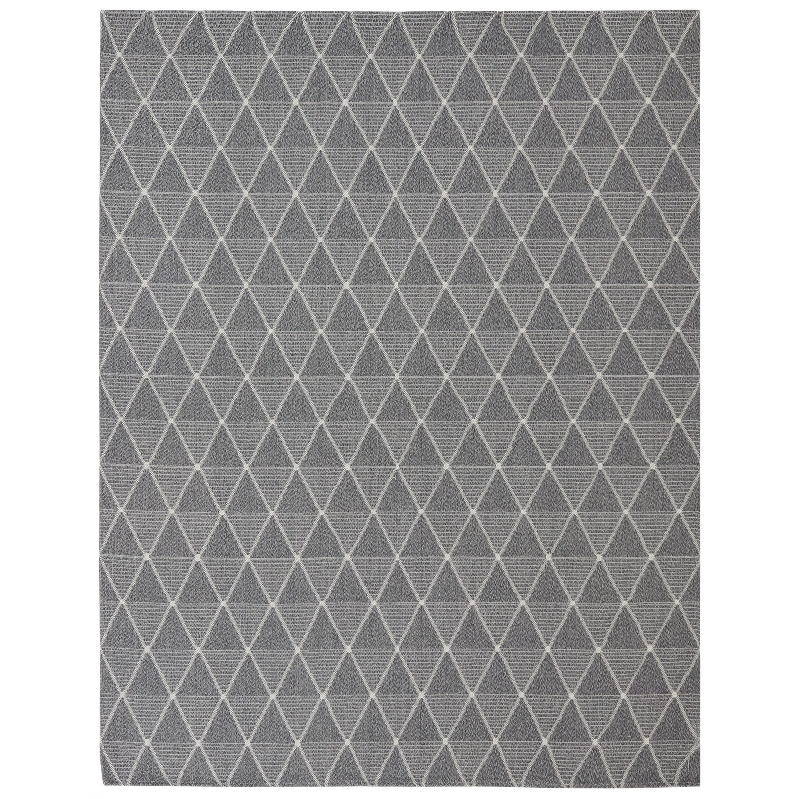 Lattice Perfection Indoor Area Rug – Charcoal – 8 ft x 10 ft by Sunnydaze