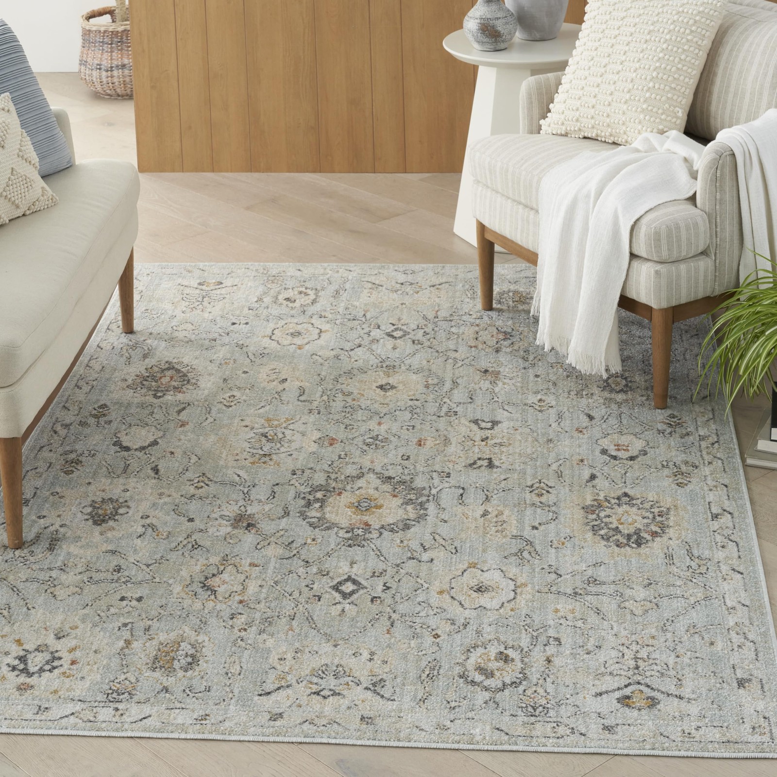 Nourison Oushak Mint 5’5″ x 7’3″ Area Rug