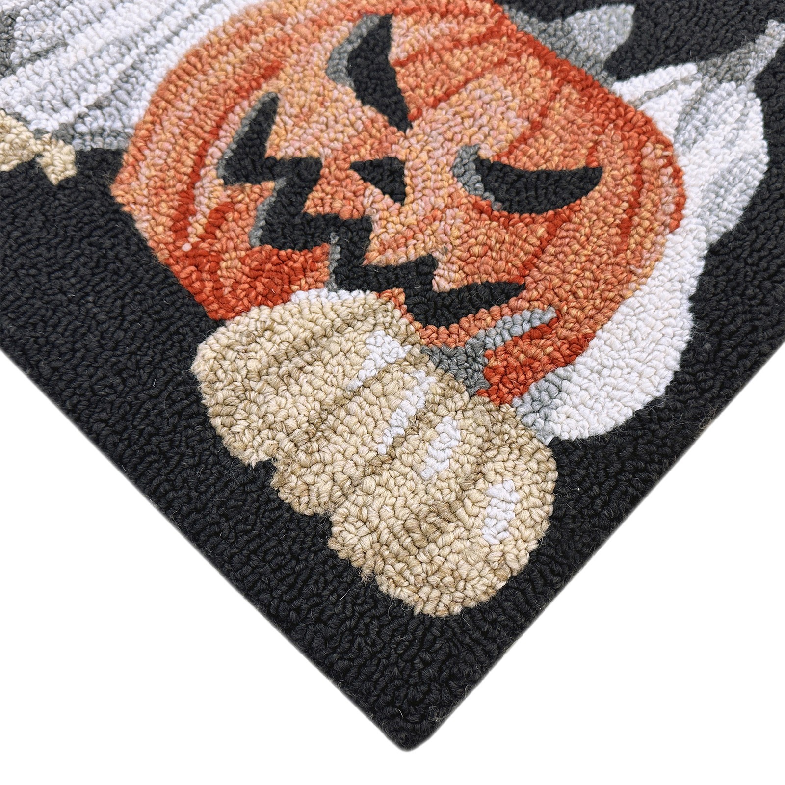 Harvest Hand Hooked Accent Rug, Autumn Halloween Decorations, Home, 22” X 38”
