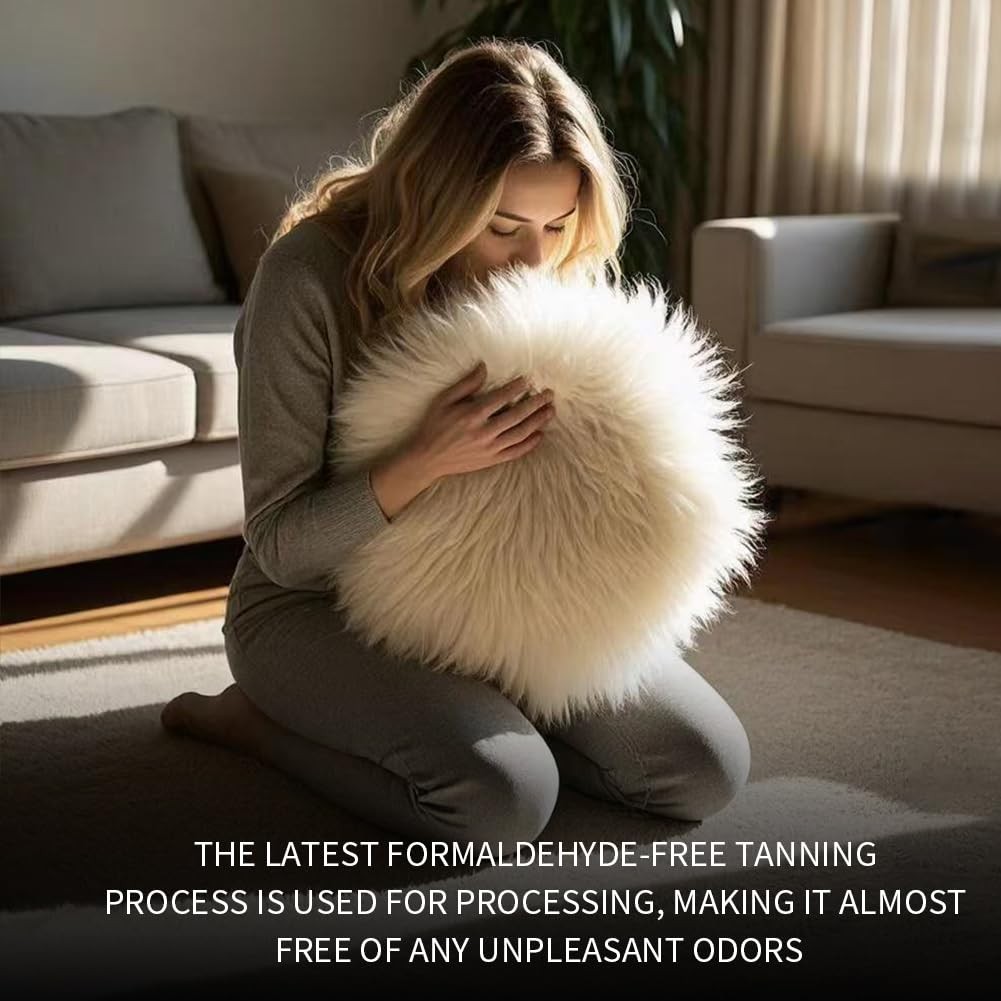 Genuine Sheepskin 100% New Zealand Sheepskin Wool Area Rug |Single Pelt 2’x 3…