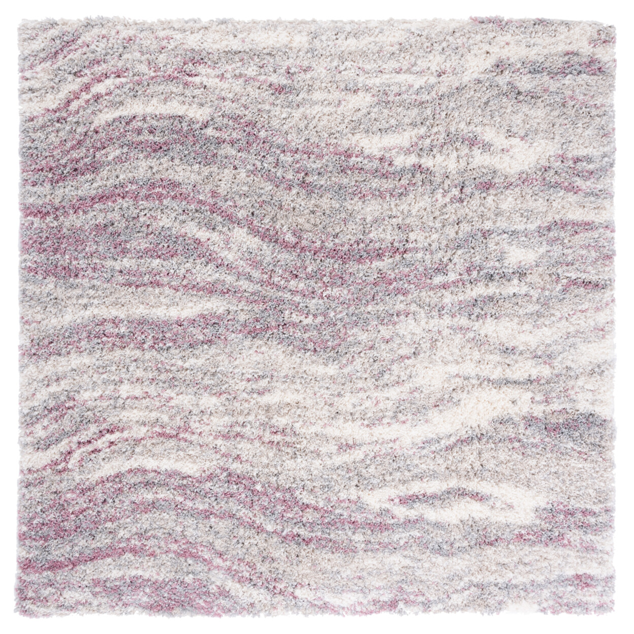 SAFAVIEH Fontana Shag Collection FNT875U Pink / Grey Rug