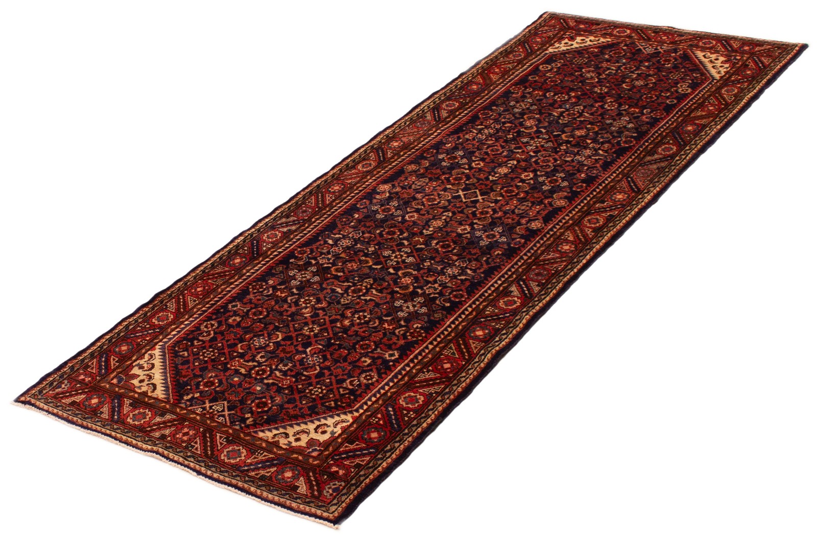 3’5″ x 10’2″ Vintage Hand-knotted Runner Rug Traditional Oriental Wool Carpet