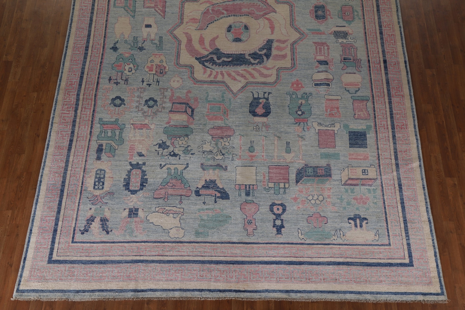 Light Blue Vegetable Dye Sultanabad Ziegler Large Rug 10×16 ft. Palace Sized