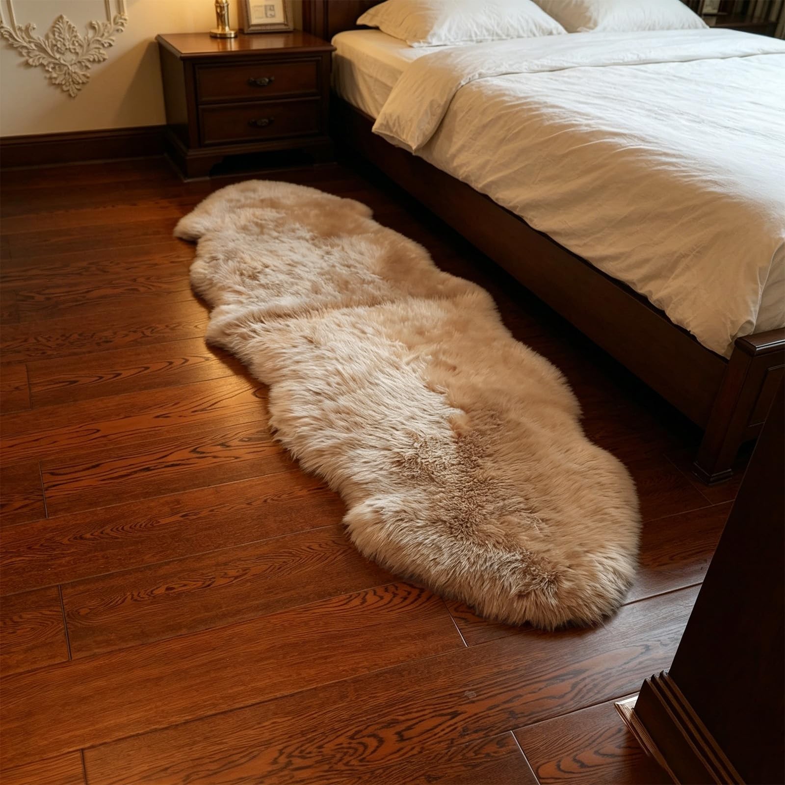 Genuine Sheepskin Rug New Zealand Fluffy Lambskin Rug, Natural Luxury Sheepsk…