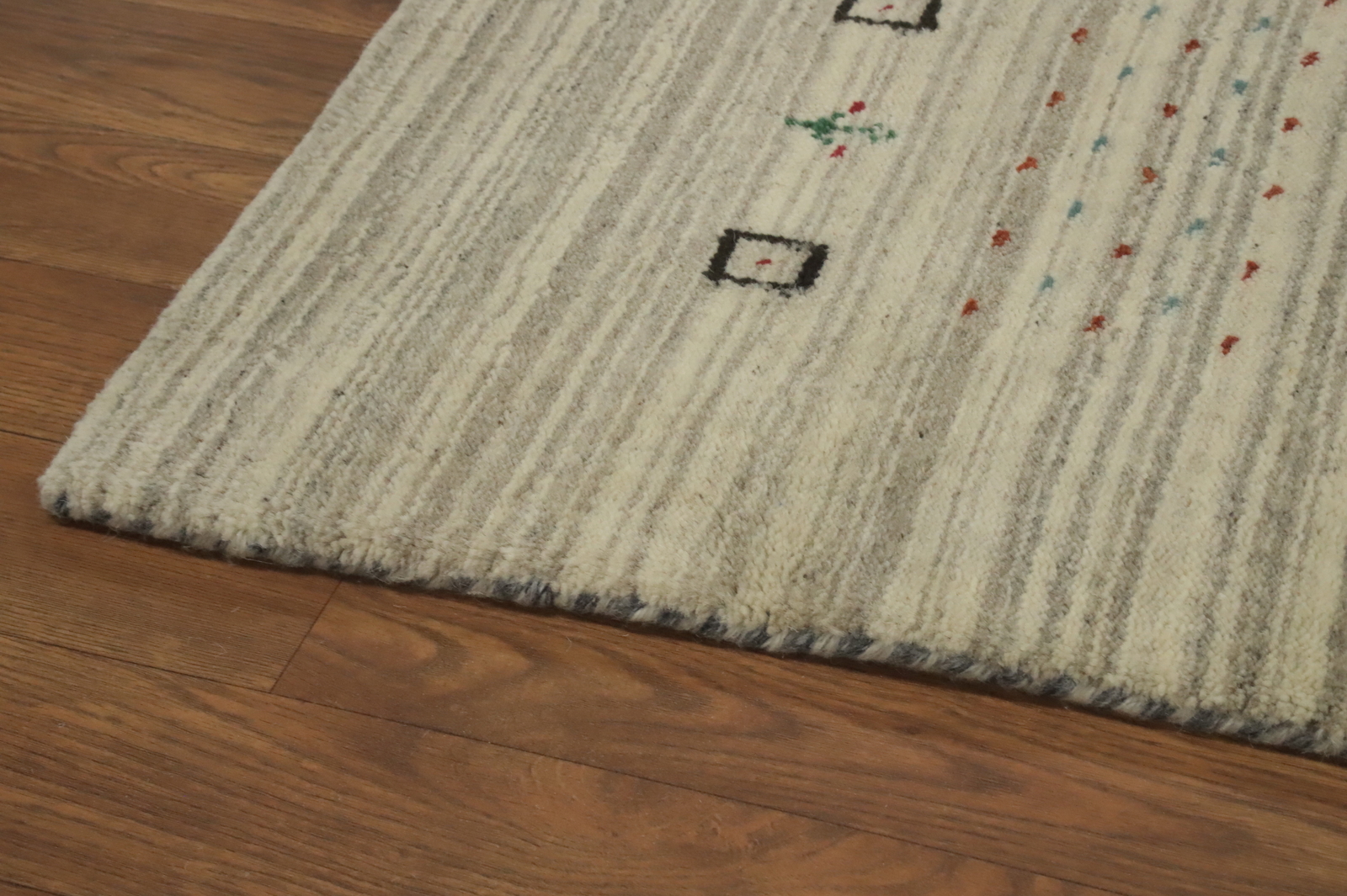Earth-tone Color Artisan-crafted Gabbeh Rug Wool Handmade Carpet 6×9 ft