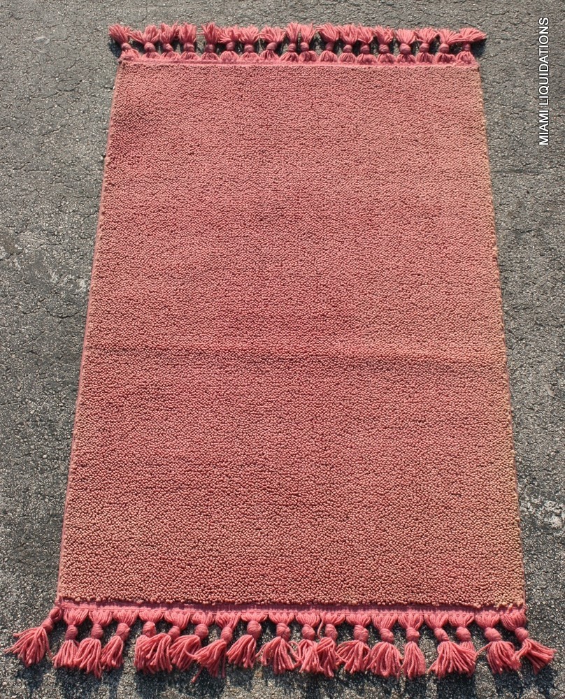 Masland Rug Rectangular 100% Spun Nylon 110 Hand Hooked Pink 4×6′ Made in USA