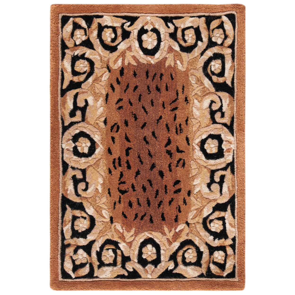 SAFAVIEH Naples NA712A Handmade Black / Gold Rug