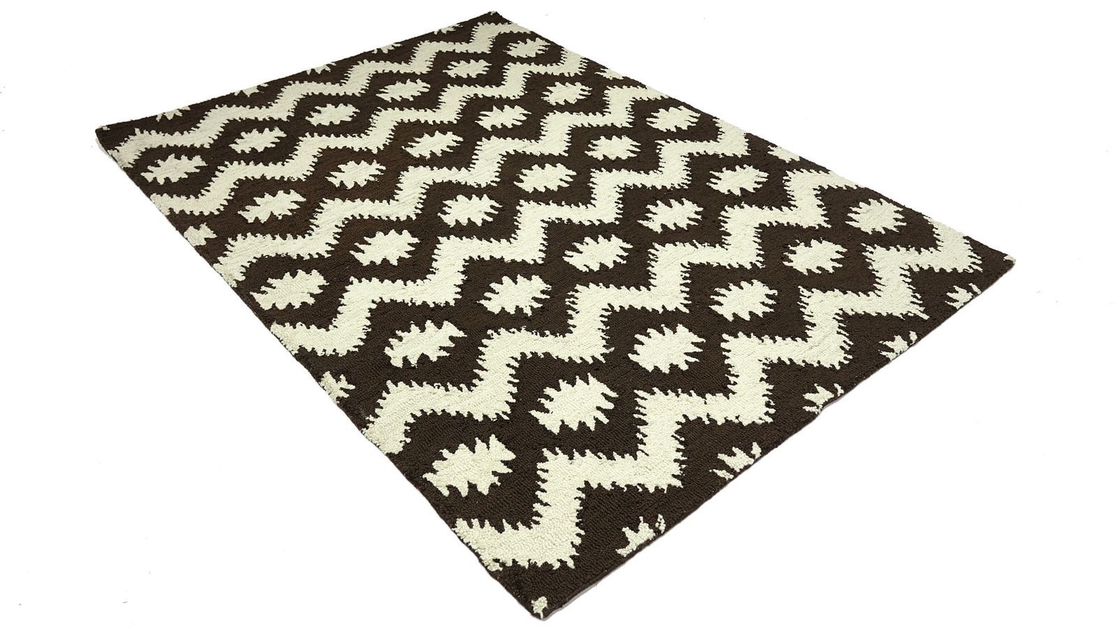 Handcrafted Carpet from Handwork in 160×230 & 100×150 Brown Patterned