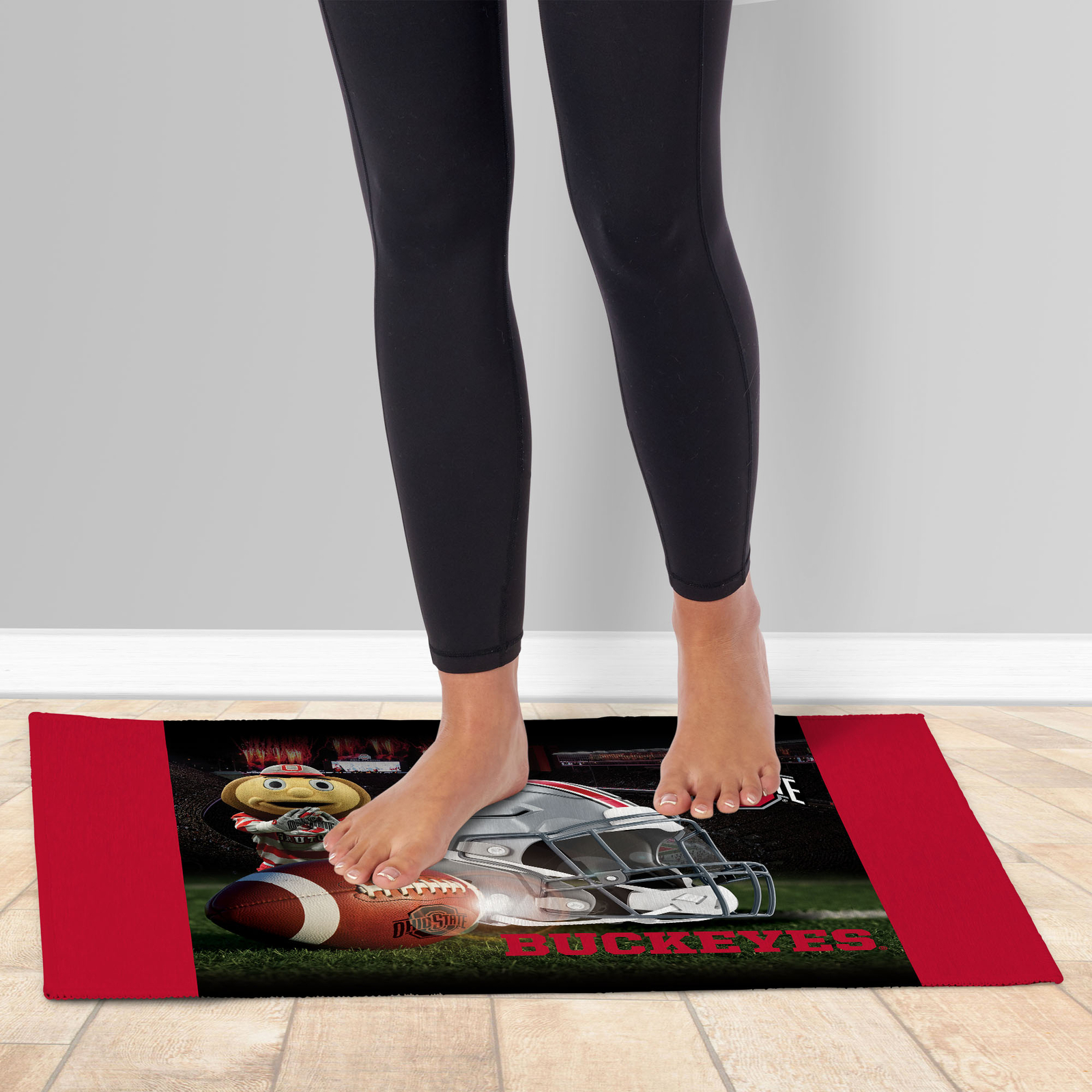 Northwest NCAA Ohio State Buckeyes Gameday Washable Area Floor Rug, 20″ x 32″