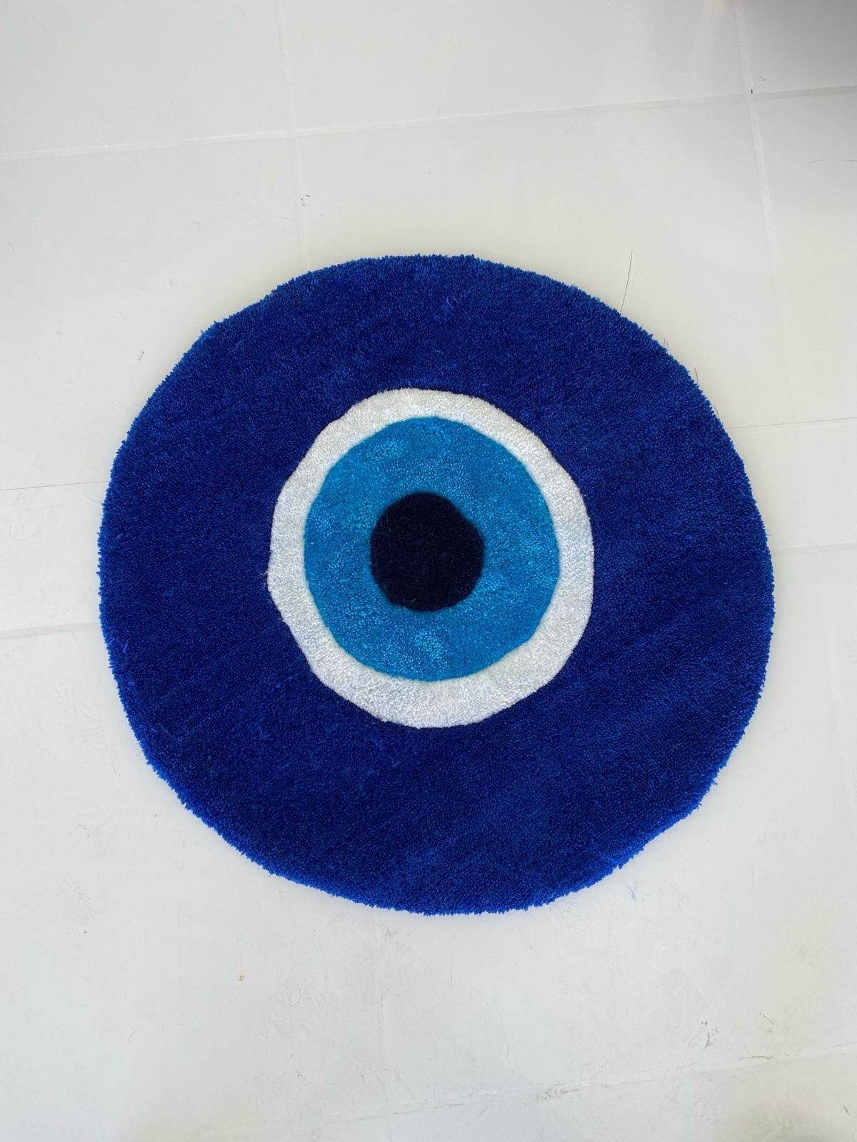 New Good Luck Eye Shaped Handmade Rug