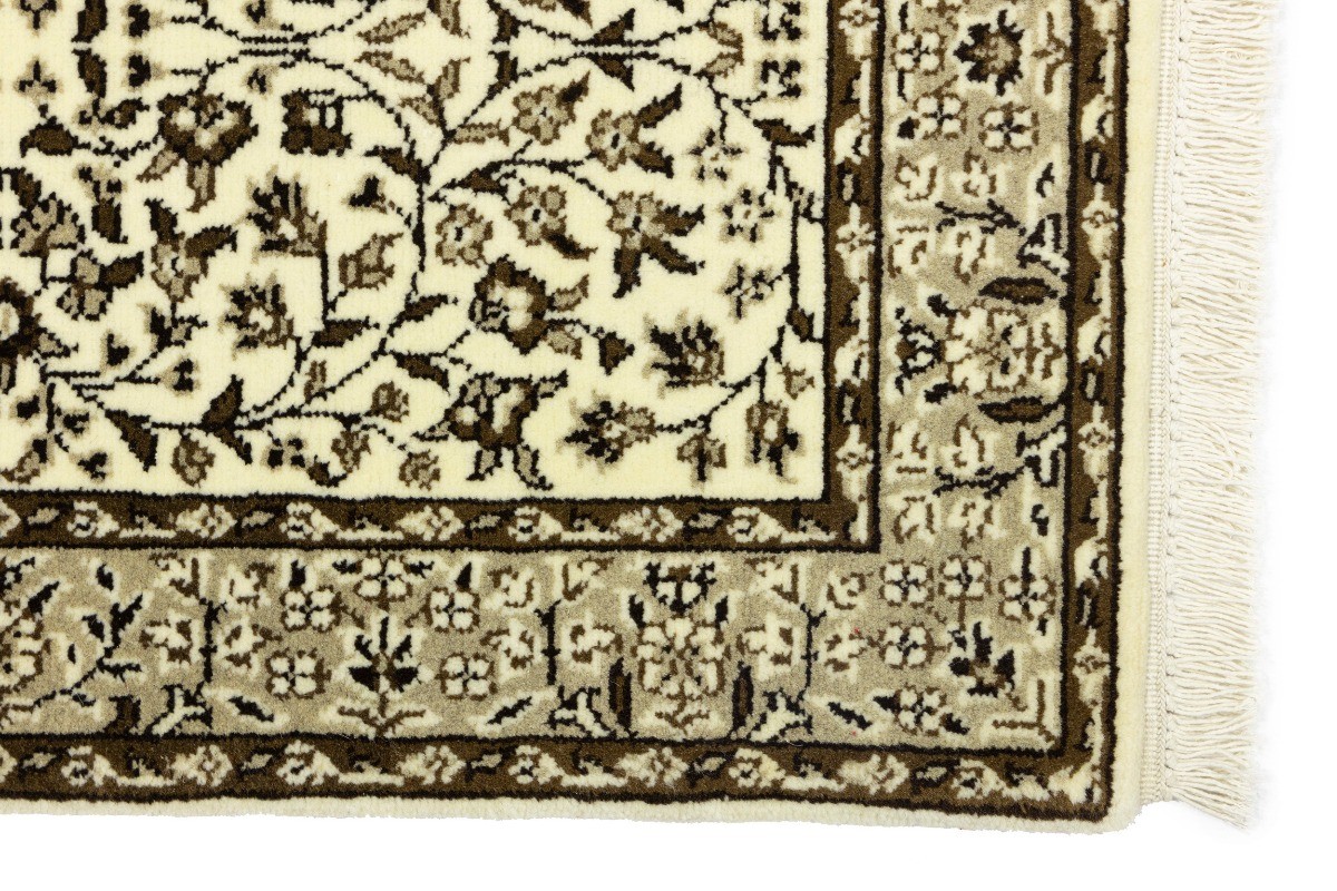2X3 Hand-Knotted Kirman Rug Floral Wool Oriental Carpet Small Entryway Decor