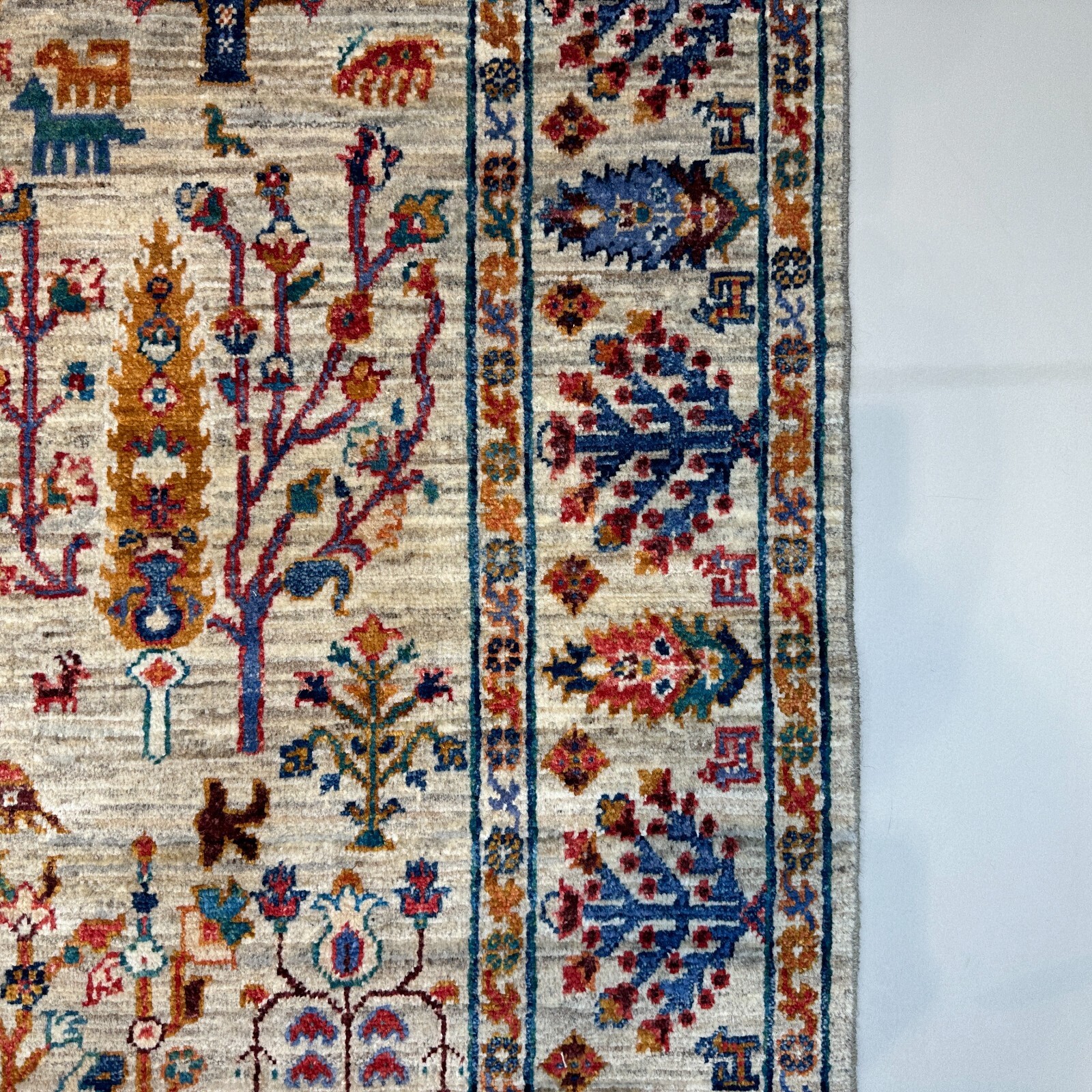 Handmade (5’2″ x 7’2″) Tree of Life Afghan Tribal Wool Area Rug