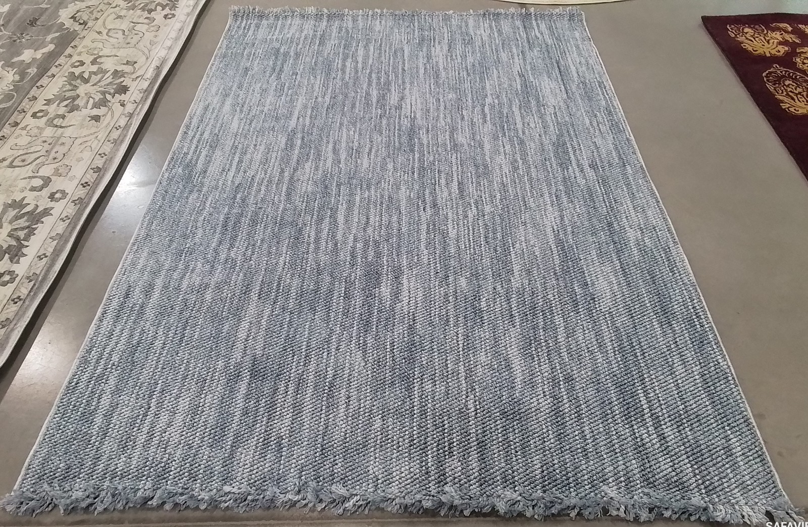 BLUE 5′-5″ x 7′-7″ Back Stain Rug, Reduced Price 1172798487 MSR920M-5