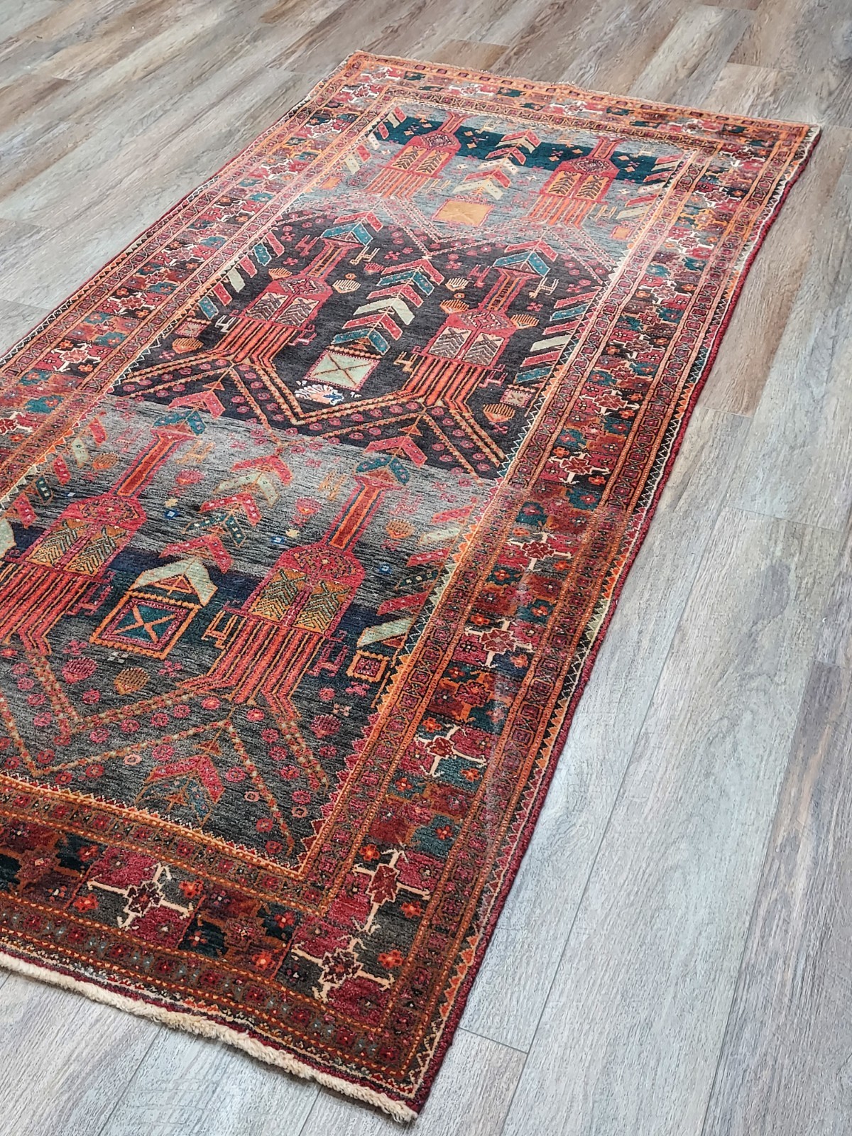 Turkish Silk And Wool HandMade Bohemian Royal Classic Design Rug 3.9×8.4 Ft