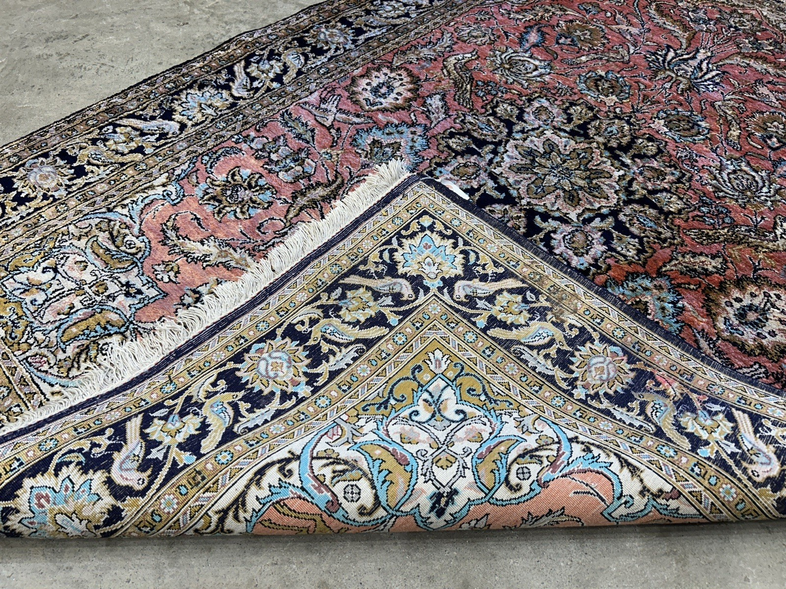 3×5 Luxurious Fine Hand-Knotted 100% Silk Pictorial Persiane Qume Rug Handmade