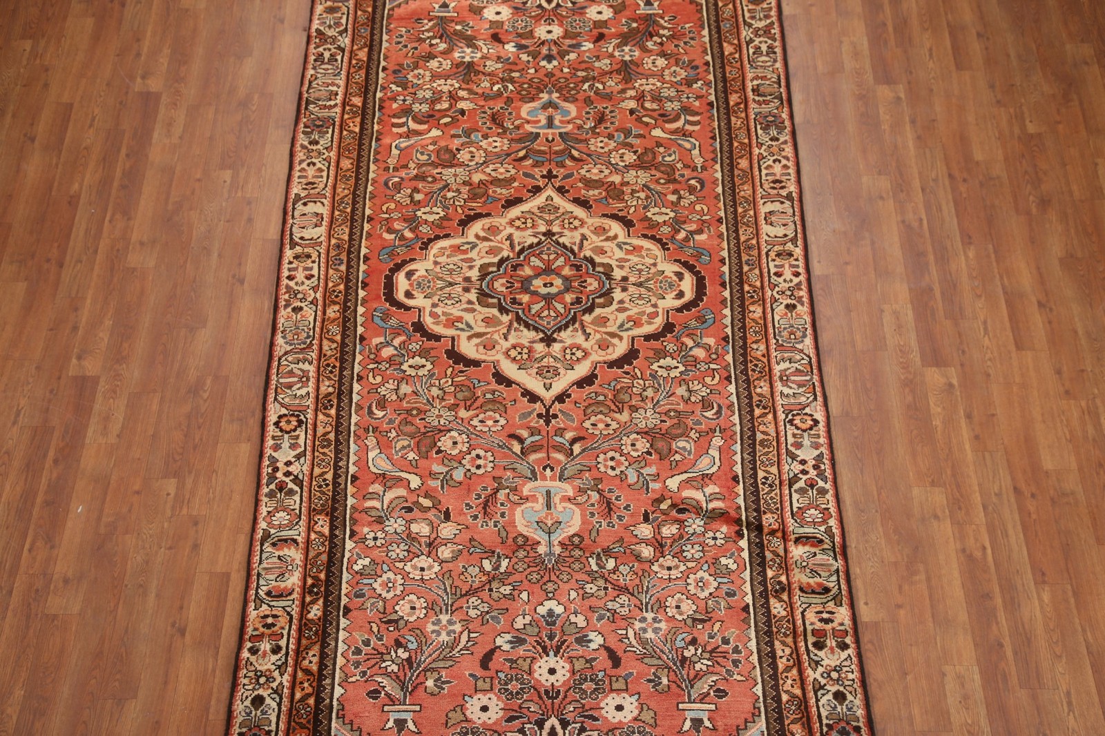 Floral Bird Design Living Room Rug 5×11 Wool Hand-knotted Classic Vintage Carpet