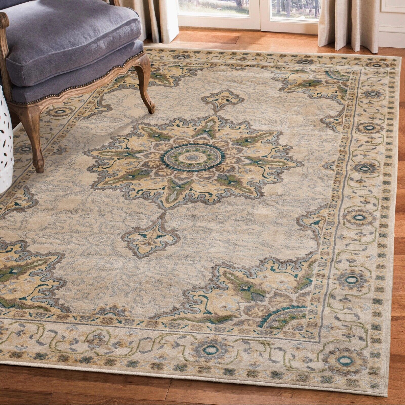 Edeline Medallion Oriental Colorfast Runner Soft Pet & Kid Friendly Area Rugs