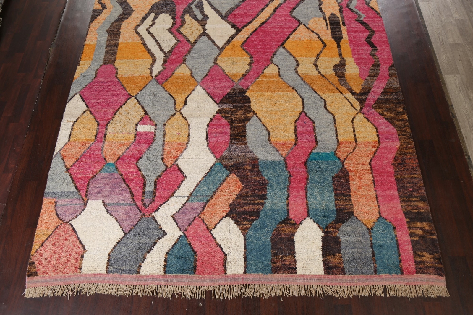 Thick-Plush Modern Moroccan Berber Geometric Handmade Oriental Area Rug 10×15 ft