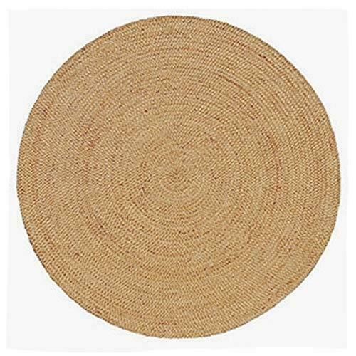 Round Rug Jute Natural Floors Handmade Natural Feet Area Carpet Reversible Rug