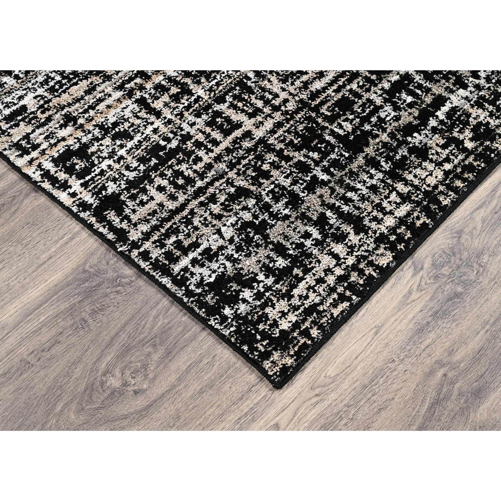 Garland Rug Rumba Black/Earth 3×12 Ft. Modern Abstract Area Rug
