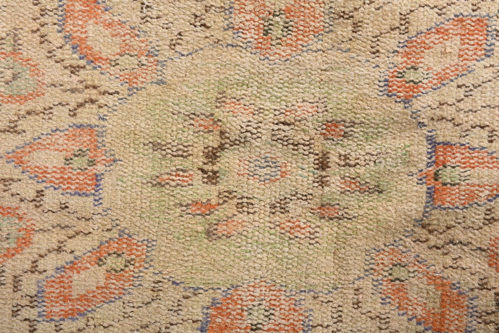 Turkish Vintage Rug 5,5×9,5 ft (168×289 cm), Orange Blue Patchwork Rug