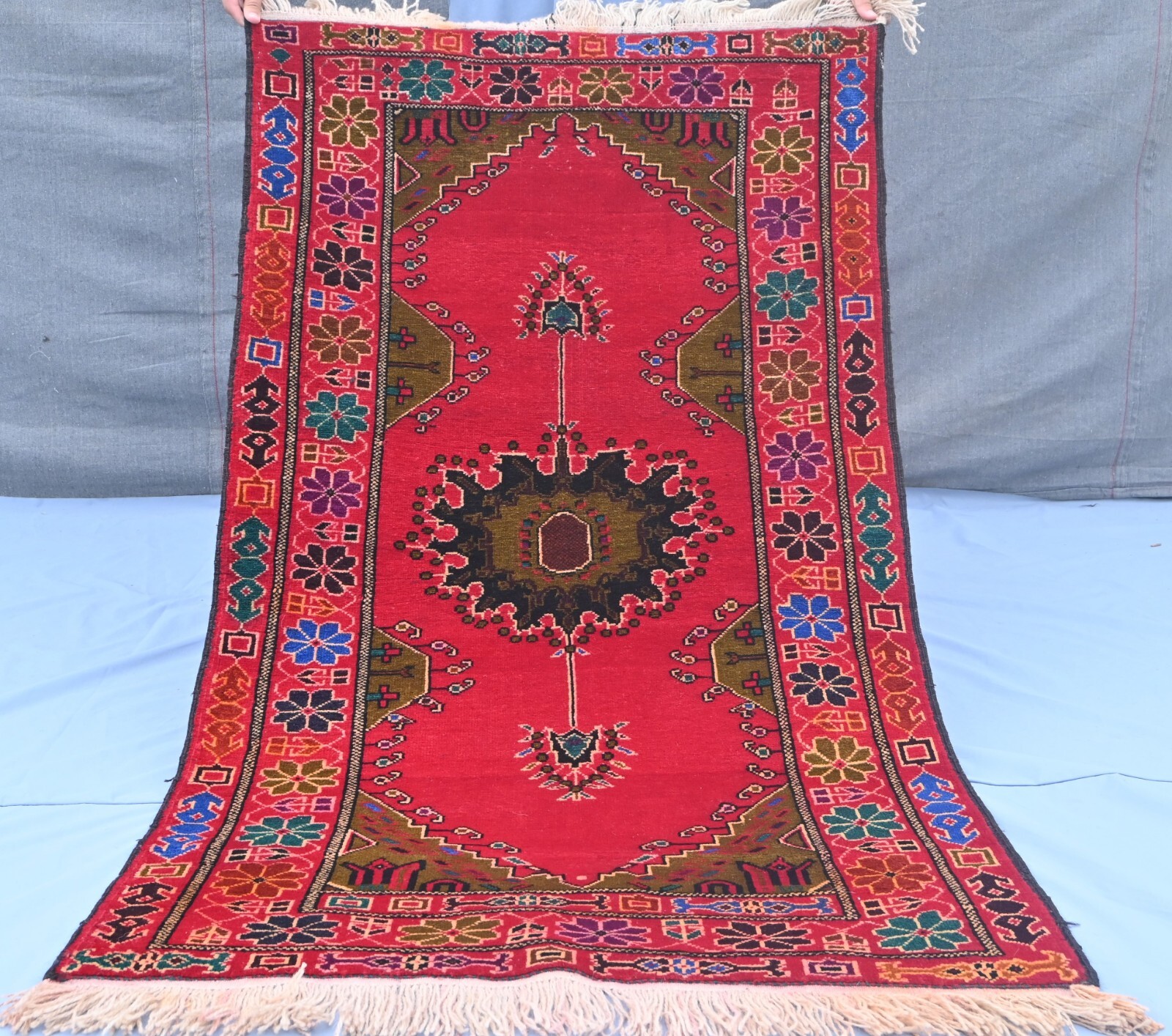 Afghan Baluchi Handmade Rug. Unique Vintage Rug.