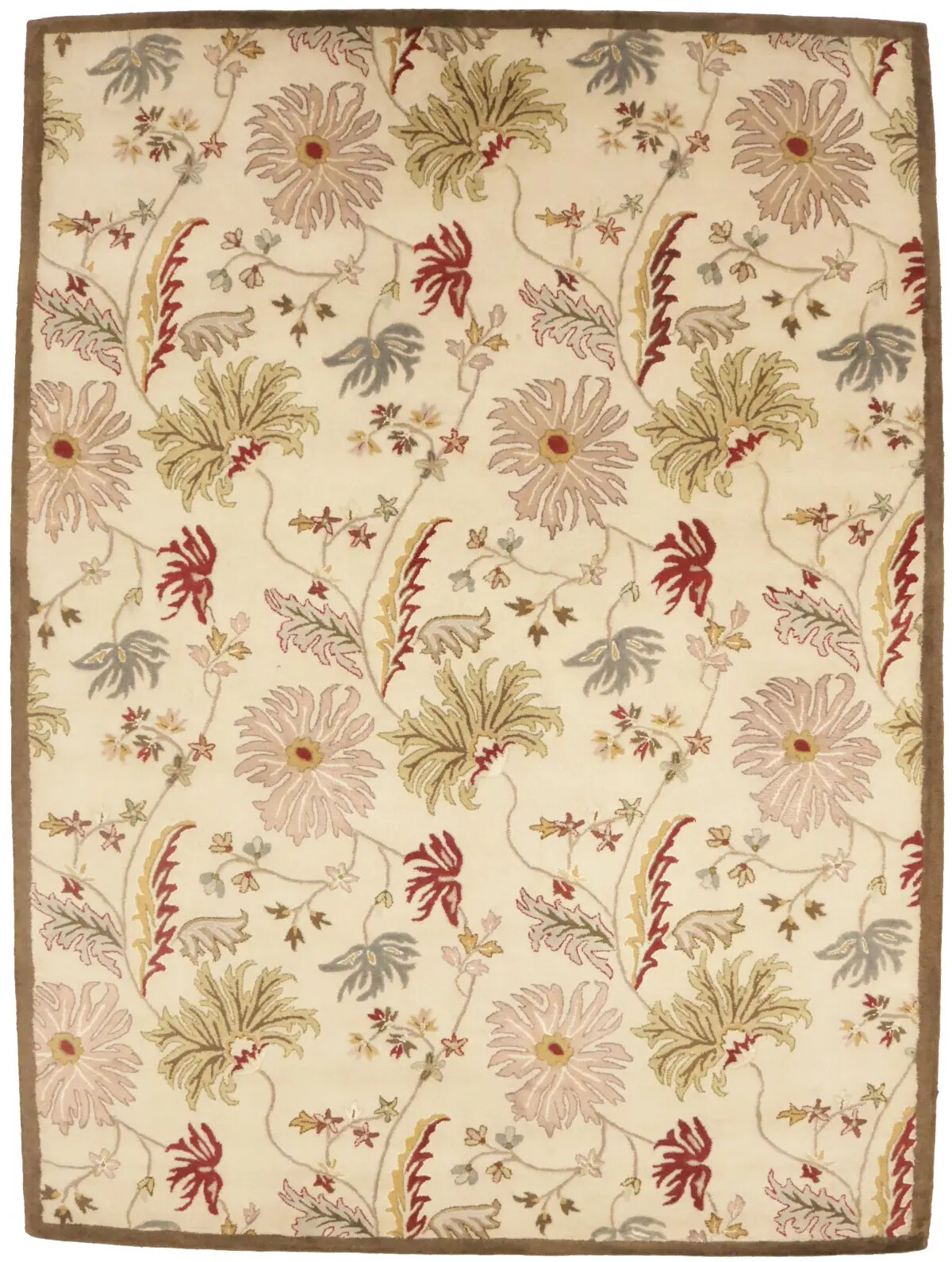 Hand-Tufted Floral Modern Wool Rug Plush Oriental Living Room Carpet 8X11 ft