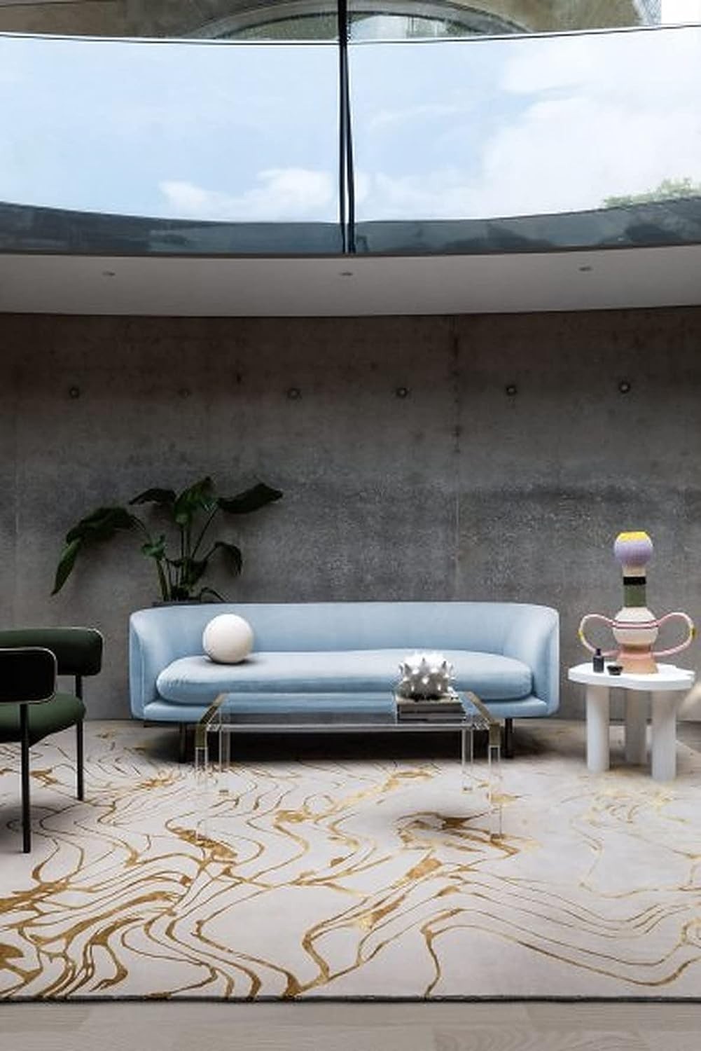 Silk Hand Tufted Carpet Modern Premium Area Rug