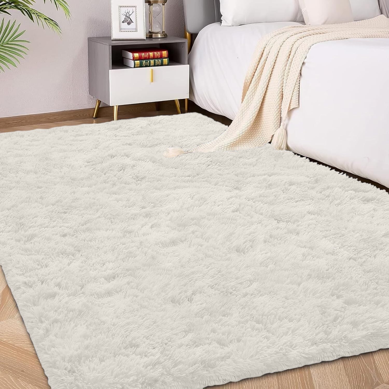 Ultra-Soft Fluffy Shag Rug – Anti-Slip Area Rugs Carpet for Living Room Bedroom