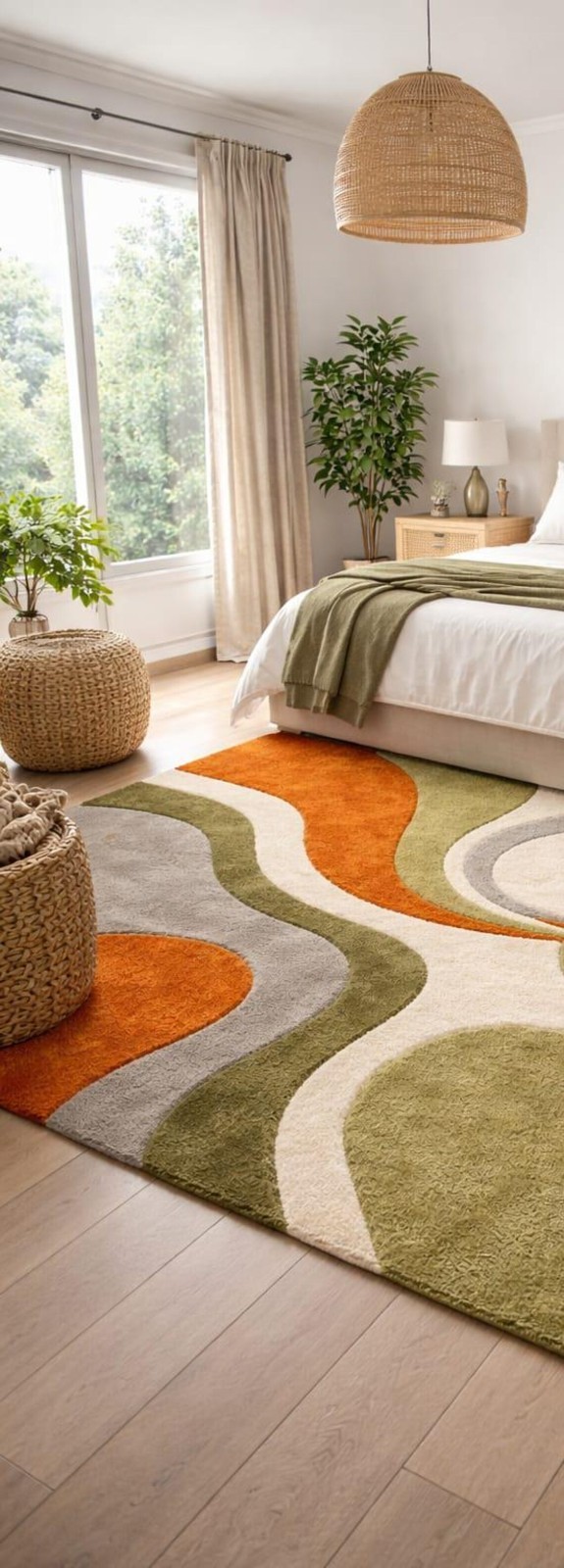 Hand Tufted Wool Area Rug, Modern Abstract Living Room, Home Decor Carpet