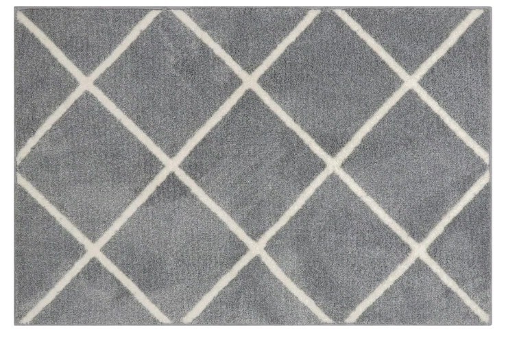 Mainstays Diamond Plush Grey Indoor 30″ x 45″ Accent Rug
