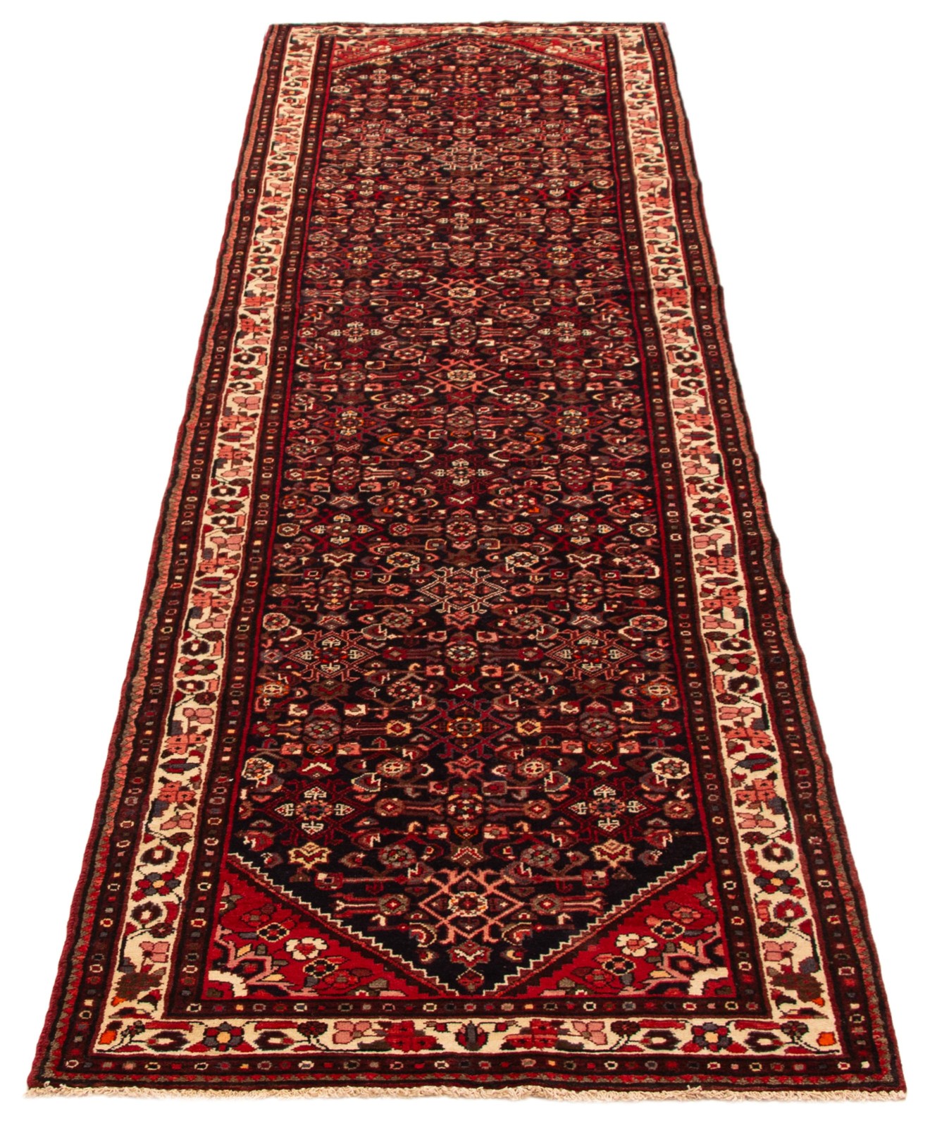Vintage Hand-Knotted Area Rug 4’1″ x 14’3″ Traditional Oriental Wool Carpet