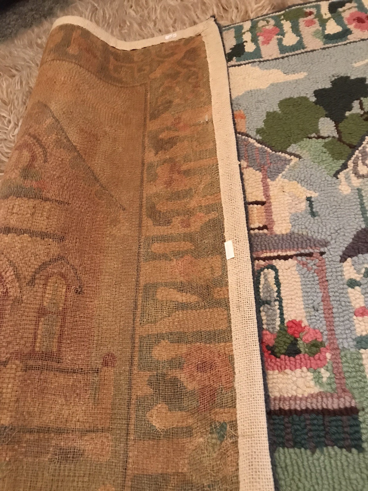 Claire Murray Wool Rug Nantucket Summer Cottage Houses 52”x38” RARE