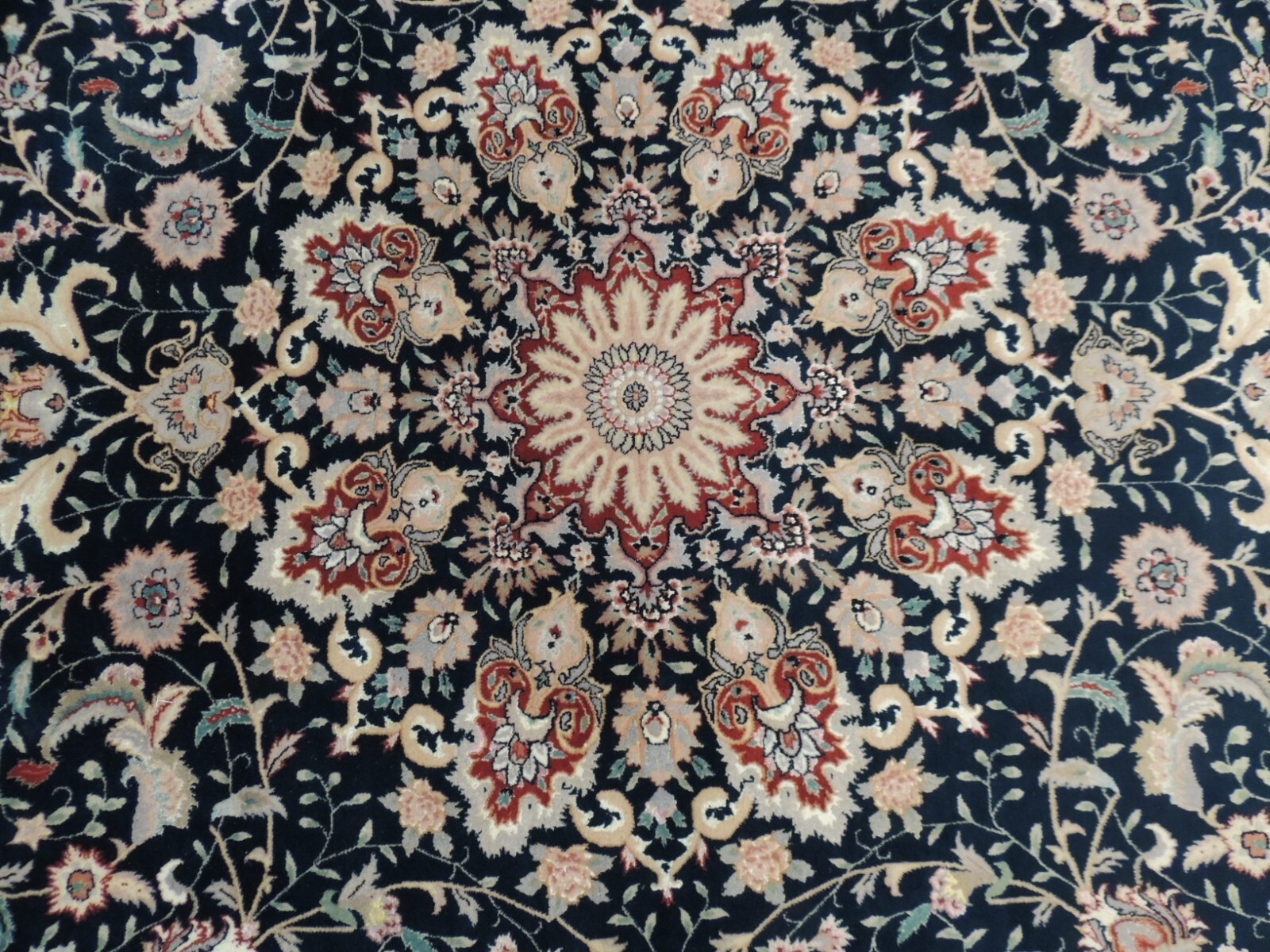 10×14 Tabrize Oriental Area Rug wool SILK Rust Green TEAL Gray Pink Taupe WOW!