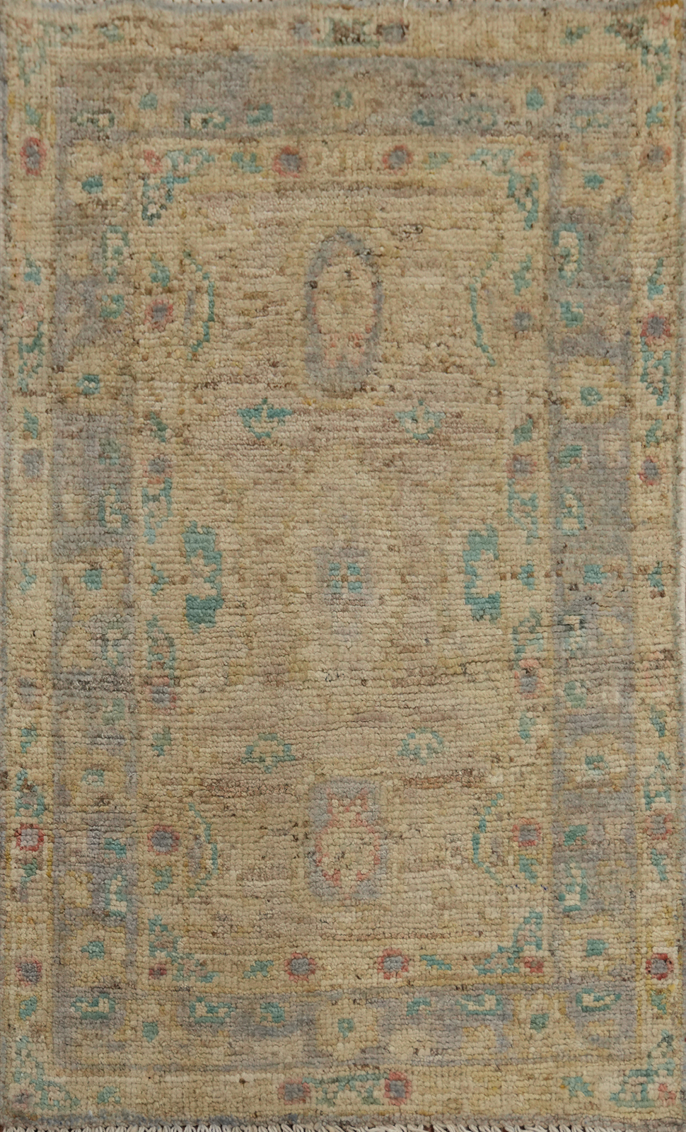 Vegetable Dye Traditional Oushak Turkish Handmade Rug 2×3 ft Foyer Sized Carpet