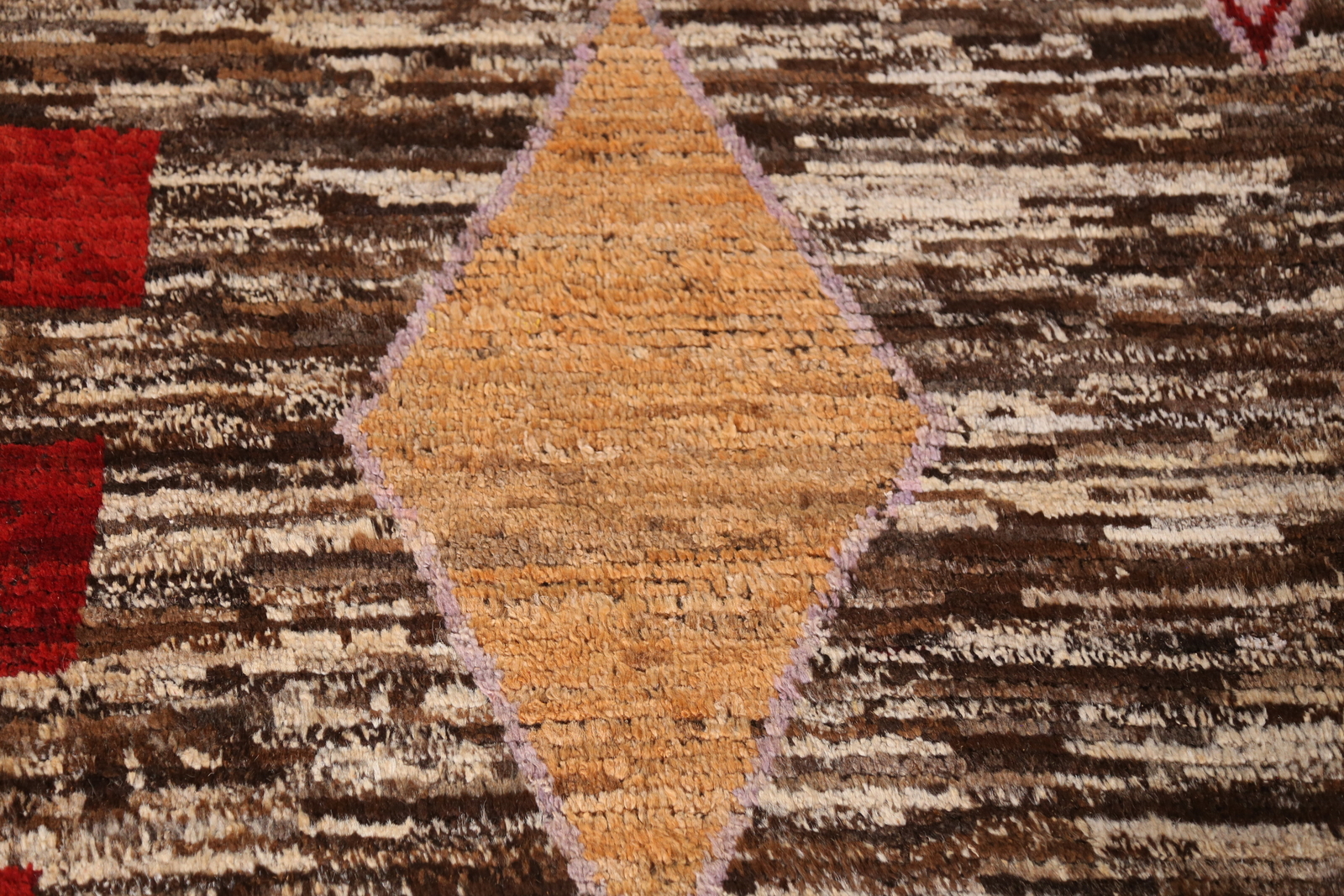 Unique Luxury Hand-Knotted Moroccan Brown Living Room Large Rugs 11×13 ft